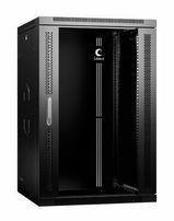 Шкаф телекоммуникационный настенный разобранный 19&amp;quot; 18U 600x450x901mm дверь стекло Cabeus SH-05F-18U60/ 45-R-BK (ШхГхВ) SH-05F-18U60/45-R-BK