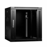 Шкаф телекоммуникационный настенный разобранный 19&amp;quot; 12U 600x600x635mm дверь стекло Cabeus SH-05F-12U60/ 60-R-BK (ШхГхВ) SH-05F-12U60/60-R-BK
