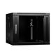 Cabeus SH-05F-9U60/45-BK Шкаф телекоммуникационный настенный 19" 9U 600x450x501mm (ШхГхВ) дверь стекло
