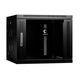 Cabeus SH-05F-9U60/45-BK Шкаф телекоммуникационный настенный 19" 9U 600x450x501mm (ШхГхВ) дверь стекло