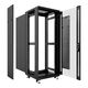 Cabeus SH-05C-12U60/60-BK Шкаф монтажный телекоммуникационный 19" напольный для распределительного и серверного оборудования 12U 600x600x730mm (ШхГхВ) передняя стеклянная и задняя сплошная металлическая двери
