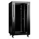 Cabeus SH-05C-22U60/80-BK Шкаф монтажный телекоммуникационный 19" напольный для распределительного и серверного оборудования 22U 600x800x1166mm (ШхГхВ) передняя стеклянная и задняя сплошная металлическая двери