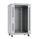 Cabeus SH-05C-18U60/80 Шкаф монтажный телекоммуникационный 19" напольный для распределительного и серверного оборудования 18U 600x800x988mm (ШхГхВ) передняя стеклянная и задняя сплошная металлическая двери