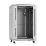 Шкаф монтажный телекоммуникационный 19&amp;quot; напольный для распределительного и серверного оборудования 18U 600x800x988mm передняя стеклянная и задняя сплошная металлическая двери Cabeus SH-05C-18U60/ 80 (ШхГхВ) SH-05C-18U60/80