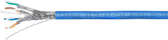 Cabeus SSTP-4P-Cat.8-SOLID-IN-LSZH-BL Кабель экранированная витая пара SSTP (S/FTP)
