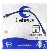 Патч-корд S/ FTP Cabeus PC-SSTP-RJ45-Cat.8-0.3m-LSZH