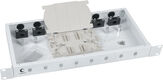 Cabeus FO-19-8SC Кросс бокс оптический 19" на 8 SC (LC duplex) со сплайс-кассетой и КДЗС (без пигтейлов и проходных адаптеров)