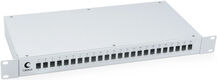 Cabeus FO-19-24SC Кросс бокс оптический 19" на 24 SC (LC duplex) со сплайс-кассетой и КДЗС (без пигтейлов и проходных адаптеров)