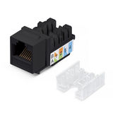 Вставка Keystone Jack RJ-45 Cabeus KJ-RJ45-Cat.6-90-SW-BK