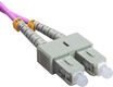 Cabeus FOP-50-OM4-LC-SC-1m Шнур оптический duplex LC-SC 50/125 mm OM4 1м LSZH