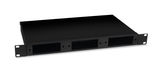 Кросс бокс оптический 19&amp;quot; 1U на 3 адаптерные панели Cabeus FO-19-3FP-BK