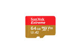 Карта памяти SanDisk Extreme microSD UHS I Card 64GB for 4K Video on Smartphones SDSQXAH-064G-GN6MN