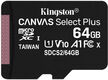Карта памяти Kingston 64GB microSDXC Canvas Select Plus 100R A1 C10 Single Pack w/o Adapter Карта памяти Kingston 64GB microSDXC Canvas Select Plus 100R A1 C10 Single Pack w/o Adapter