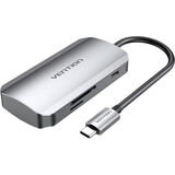 Мультифункциональный хаб Vention USB 3.1 M/ USB 3.0 F x 3/ USB Type C F/ TF F/ SD F (TNHHB)