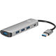 Мультифункциональный хаб VCOM USB 3.1 Type C M/4 x USB 3.0 F/USB Type C F (CU4383A)