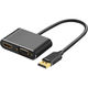 Кабель-переходник VCOM DisplayPort M/HDMI F/VGA F (CG640M-0.15) Кабель-переходник VCOM DisplayPort M/HDMI F/VGA F (CG640M-0.15)