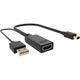 Кабель-переходник VCOM HDMI F/Mini DisplayPort M (CG497-0.15M)