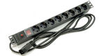 Hyperline SHE19-8SH-SR-2.5AIEC Блок розеток для 19" шкафов