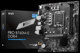 LGA1700, 2DDR4, 1PCI-Ex16, 1PCI-Ex1, 1M.2 Gen4, 4SATA3.0, 4USB3 MSI PRO B760M-E DDR4