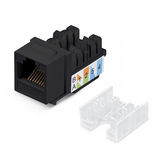 Вставка Keystone Jack RJ-45 Cabeus KJ-RJ45-Cat.5e-90-SW-BK