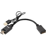 Кабель-переходник VCOM USB Type-A M+HDMI M/ DisplayPort F (CG599E-0.15M)