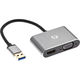 Кабель-переходник VCOM USB 3.0 AM/HDMI F+VGA F (CU322M) Кабель-переходник VCOM USB 3.0 AM/HDMI F+VGA F (CU322M)