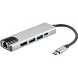 VCOM
Адаптер iOpen USB 3.1 Type-C M/ HDMI F+RJ45+USB 3.0+USB Type-C F (ACU435M)