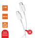 GoPower GP20TT Type-C (m)-Type-C (m) белый