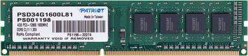 Patriot DDR3 DIMM 4GB (PC3-12800) 1600MHz PSD34G1600L81 1.35V