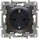 Legrand 672621 Розетка 2К+З - немецкий стандарт - винтовые зажимы - 16 А - 250 В~ - Etika - антрацит