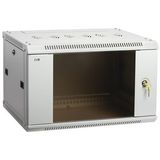 Шкаф LINEA WE 6U 600x450 мм дверь стекло серый ITK LWE3-06U64-GF