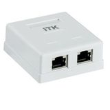 Настенная инф. розетка RJ45 кат. 6 FTP 2-порт ITK CS2-1C06F-22