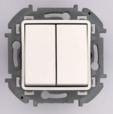 Переключатель двухклавишный - INSPIRIA - 10 AX - 250 В~ - белый Legrand 673655