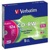 Verbatim Диски CD-RW 8-12x 700Mb 80min (Slim Case, 5 шт.) [43167]&nbsp;<img style='position: relative;margin:0' src='/image/only_to_order_edit.gif' alt='На заказ' title='На заказ' />
