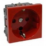 Iek (CKK-40D-RSZK2-K04-K ) РКС-20-32-П-К Розетка с з/ к 2к (на 2 модуля) Праймер красная