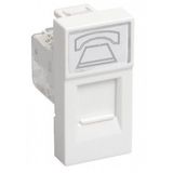 Iek (CKK-40D-RT1-K01) РКФ-10-00-П Розетка телефонная RJ-11 кат.3 (на 1 модуль) ПРАЙМЕР белая