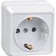 Iek ERO11-K01-16-DC РС20-3-ОБ Розетка 1местн. c з/к 16А откр.уст. ОКТАВА (белый)