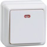 ВС20-1-1-ОБ Выключатель 1кл с инд. 10А откр.уст. ОКТАВА Iek EVO11-K01-10-DC (белый)