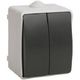 Iek EVS20-K03-10-54-DC ВС20-2-0-ФСр Выключатель двухклавишный для открытой установки ФОРС IP54 IEK