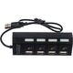 Концентратор USB 2.0 Gembird UHB-243-AD с подсветкой и выключателем
