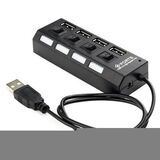 Концентратор USB 2.0 Gembird UHB-243-AD с подсветкой и выключателем