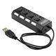 Концентратор USB 2.0 Gembird UHB-U2P4-02 с подсветкой и выключателем