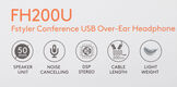 A4Tech Fstyler FH200U серый 2м накладные USB [FH200U Grey] (1431333)