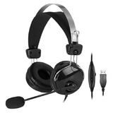 A4Tech
A4 HU-7P черный 2м накладные USB оголовье