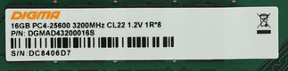 Digma DDR4 DIMM 16GB DGMAD43200016S PC4-25600