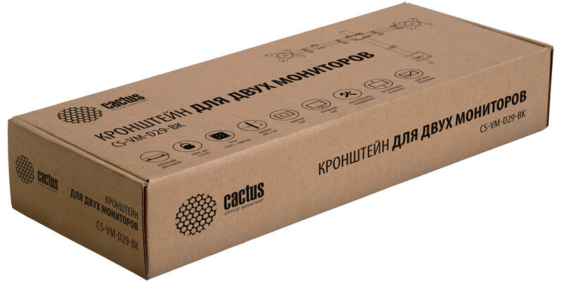 Cactus CS-VM-D29-BK черный Кронштейн для 2-х мониторов 13 Cactus CS-VM-D29-BK черный Кронштейн для 2-х мониторов 13