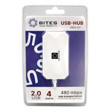 Концентратор 4*USB2.0 / USB 60CM / WHITE 5bites HB24-207WH&nbsp;<img style='position: relative;margin:0' src='/image/only_to_order_edit.gif' alt='На заказ' title='На заказ' />