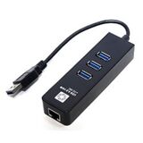 Сетевой адаптер 3*USB3.0 / RJ45 10/ 100/ 1000 Мбит/ с 5bites UA3-45-04BK