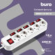 BURO Сетевой фильтр 5 розеток (500SH-1.8-SW-W) 1.8м