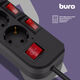 BURO Сетевой фильтр 5 розеток (500SH-3-SW-B) 3м